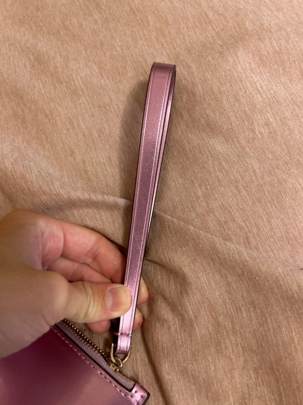 Kate Spade Metallic Lavender wristlet